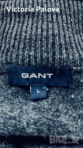 Класически сив кардиган/ жилетка с цип премиум GANT Швеция, снимка 13 - Блузи - 52430660