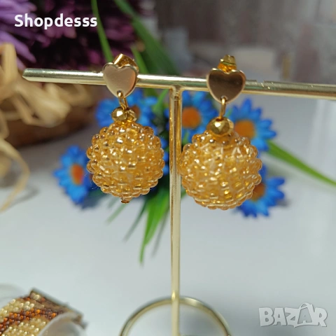 Комплект гривна и обеци , снимка 2 - Колиета, медальони, синджири - 54167974