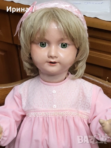 Антична кукла от композит 1940-50 г, 67 см., снимка 5 - Колекции - 54240299