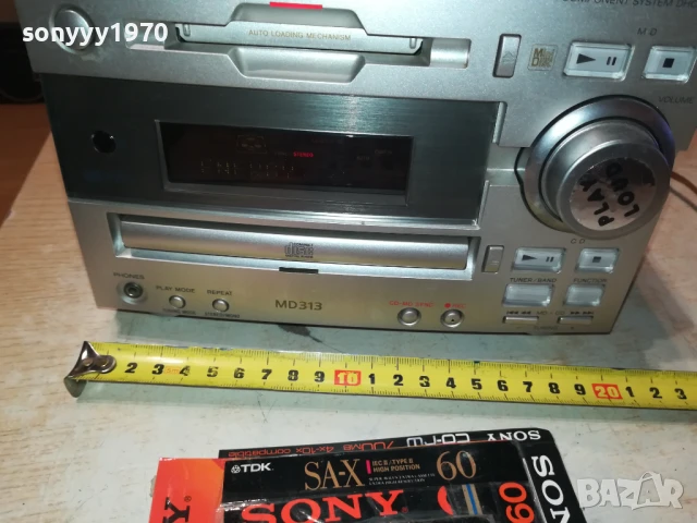 SONY HCD MD-313 MINIDISC/CD RECEIVER-ВНОС SWISS 1708251152, снимка 2 - Ресийвъри, усилватели, смесителни пултове - 51390905
