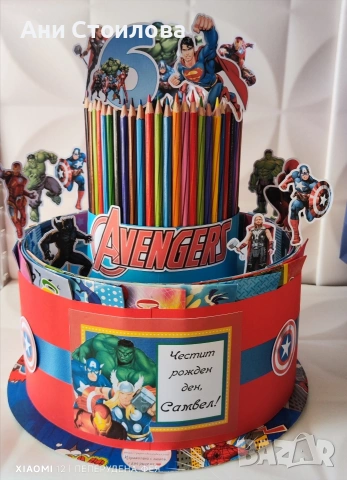 Торта от книжки и цветни моливи , снимка 13 - Други - 41434234