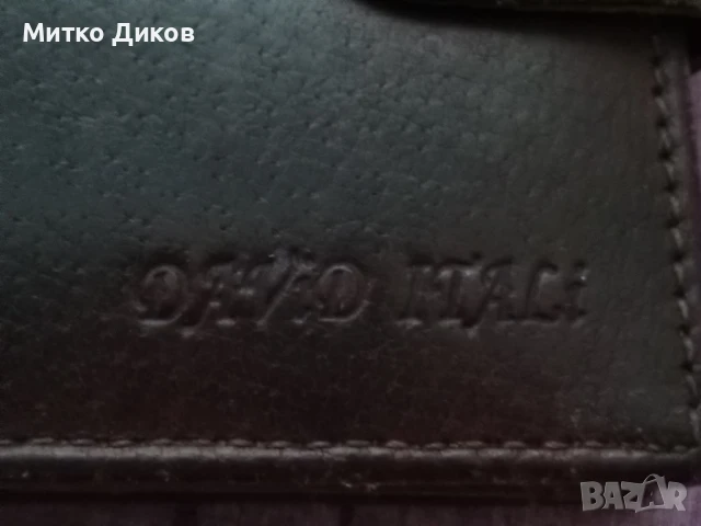 David Italy марков портфейл естествена кожа с много прегради 125х 100мм, снимка 2 - Портфейли, портмонета - 50514915