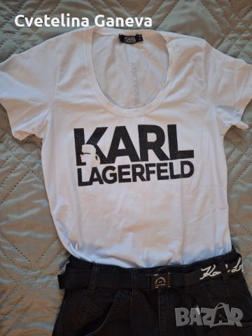 Дънки и тениска Karl lagerfeld нови!, снимка 7 - Дънки - 46079146