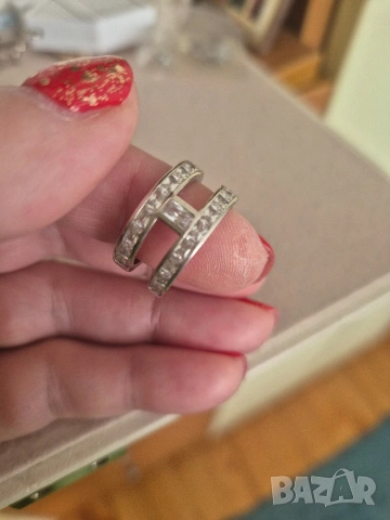 пръстен сребро и цирконии, снимка 4 - Пръстени - 53845486