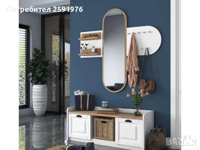 К-т за Антре, Шкаф за обувки и Закачалка с огледало Puzzle-home -ПРОМО, снимка 1