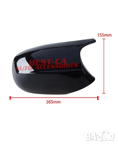 Капаци за огледала със щипки черен пиано лак Batman Style подходящи за BMW E87 E90 E91 E92 facelift, снимка 7 - Аксесоари и консумативи - 51971420