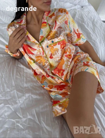 Луксозни сатенени комплекти налични в различни десени, снимка 2 - Пижами - 51195543