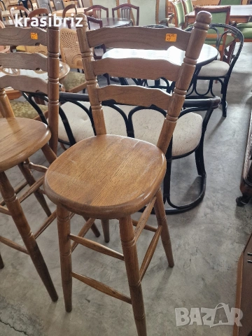 Масивни Бар Столове-2 бр.-внос от Германия!ОБЯВЕНАТА ЦЕНА Е ЗА БРОЙ!, снимка 3 - Столове - 53888059