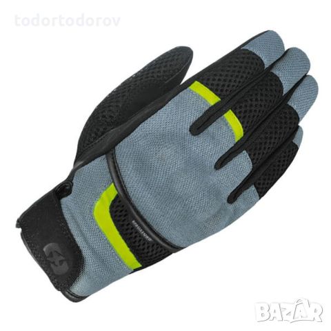 Ръкавици кожа+текстил Oxford Brisbane Air Glove Gray/Fluo,разм.М ,NEW, снимка 1 - Аксесоари и консумативи - 46219705