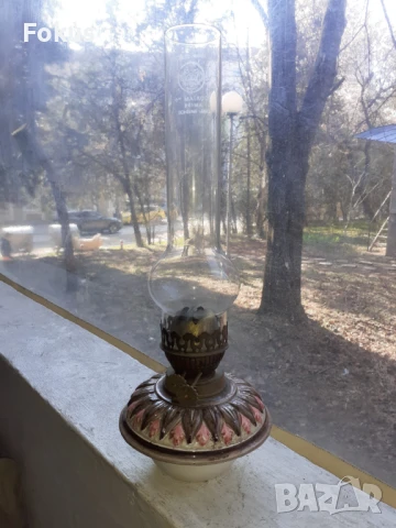 Стара газена лампа, снимка 3 - Антикварни и старинни предмети - 51074455