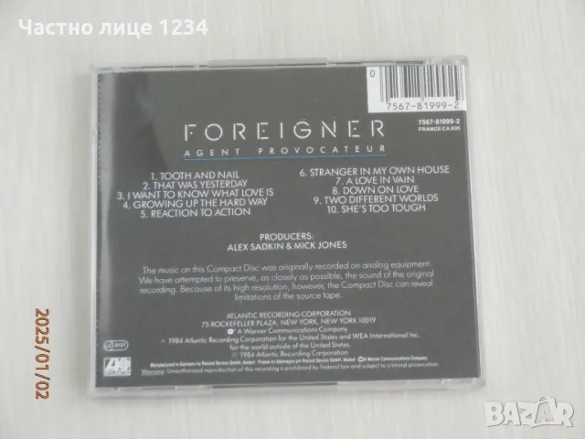 Foreigner - Agent Provocateur - 1984, снимка 2 - CD дискове - 48527505