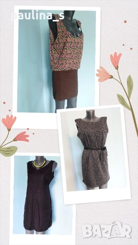 Три различни броя / Маркова рокля "Yessica" Ленена черна рокля тип туника / сукман 