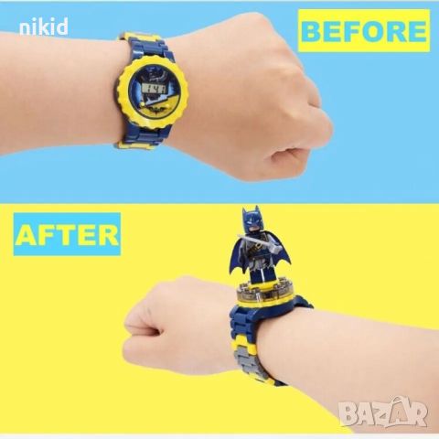 Батман Batman лего детски часовник конструктор с човече, снимка 2 - Детски - 45442995