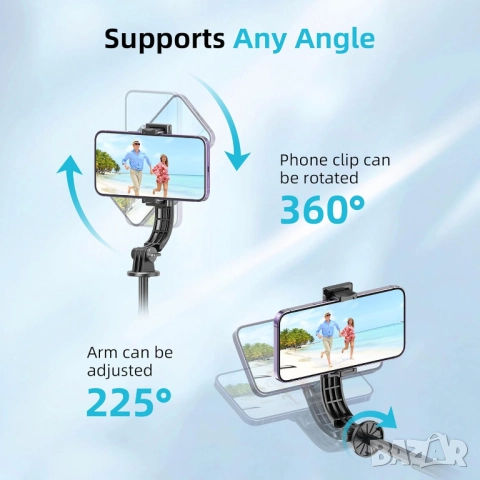 Нов Селфи Стик и Трипод QIRITA C12SS – 2 в 1 с Дистанционно, снимка 5 - Селфи стикове, аксесоари - 52915074