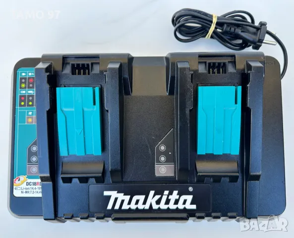 Makita DC18RD - Двойно бързо зарядно за 2 батерии, снимка 1 - Други инструменти - 47668424