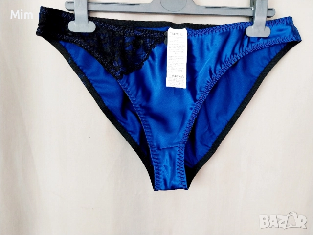 XL Сатенена бикина в турско синьо и зелено , снимка 4 - Бельо - 52348544