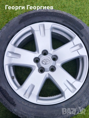 Оригинални джанти 18" Toyota с гуми 5x114,3 ET45, датчици и гайки, снимка 6 - Гуми и джанти - 54209506