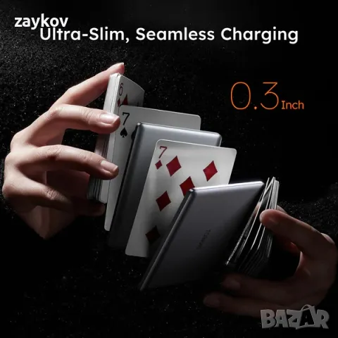 външна батерия MiniMag Ultimate Slim Wireless Power Bank 5k mAh, снимка 3 - Оригинални батерии - 49027083