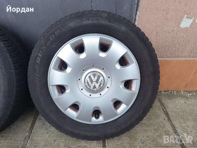 Джанти 15 ' със зимни гуми 195 65 15 VW GOLF  TOURAN 5x112 57,1 / Фолксваген, снимка 9 - Гуми и джанти - 51967165