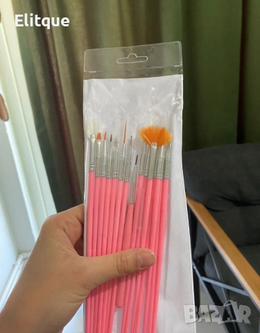 Комплект от 15 броя четки за маникюр и педикюр ZJY53, снимка 2 - Продукти за маникюр - 53396789