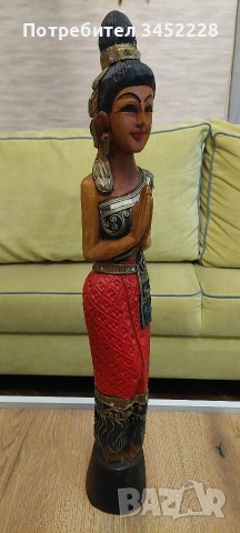 дърворезба за ценители височина 65см , снимка 2 - Декорация за дома - 53840323