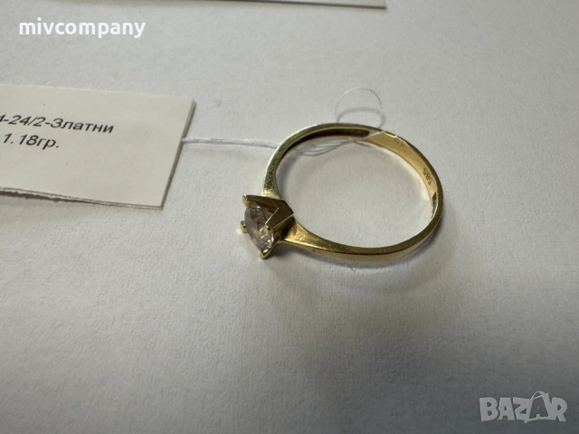Златен Пръстен 1.18гр Размер 56