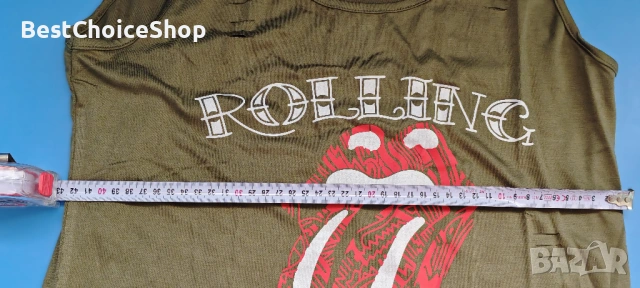 2 броя рокля тип потник с графичен принт на The Rolling Stones, снимка 7 - Рокли - 54014407