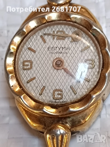 позлатен дамски часовник Estyma, снимка 2 - Дамски - 52958990