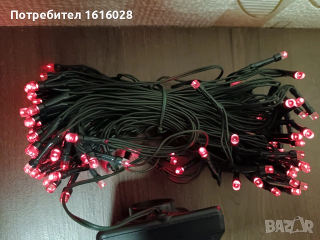 Герлянд със червени лампички със соларен панел., снимка 4 - Соларни лампи - 54185492