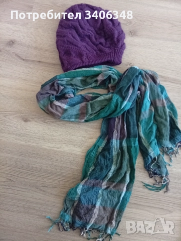 Комплект шапка и 2 подхождащи и шала. , снимка 3 - Шапки - 52175889