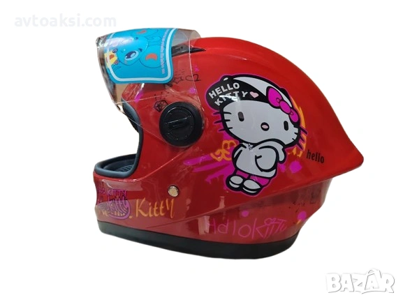 Детска каска Мотор/Мотопед/Вело/Скутер Hello Kitty два цвята, снимка 8 - Аксесоари и консумативи - 54286642