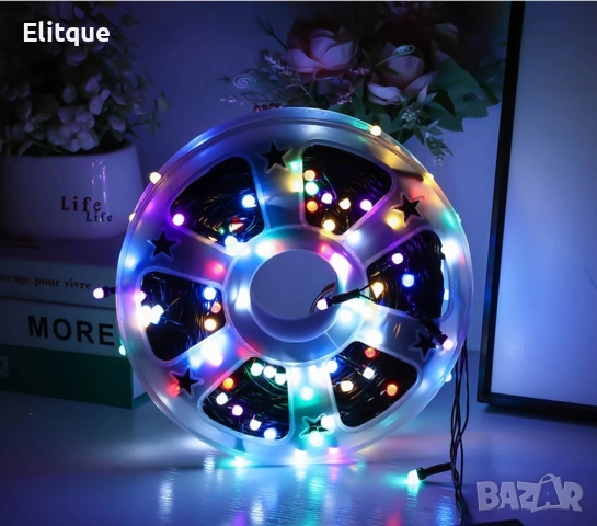 Водоустойчиви Коледни Led лампички Звездно небе - 50 метра 240 светлини, снимка 3 - Лед осветление - 52844285