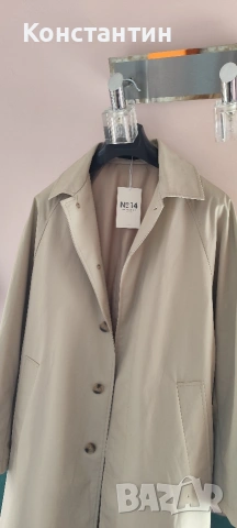 Мъжко trench coat палто H&M Essentials М размер, снимка 7 - Якета - 53848289