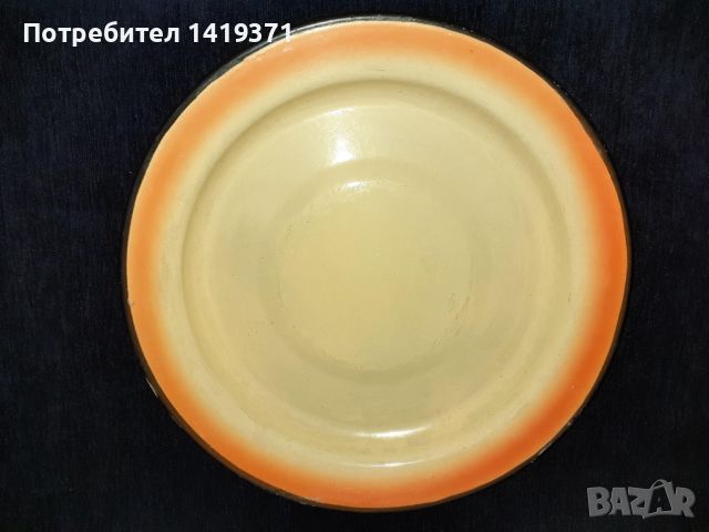 Голяма метална чиния от СССР / Русия - 32 см 