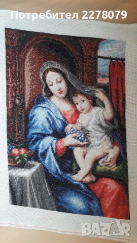 "Мадона с грозде" - ръчен гоблен