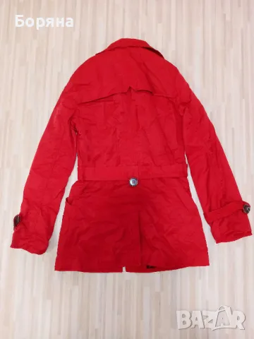 Червено есенно яке, снимка 2 - Якета - 50237778