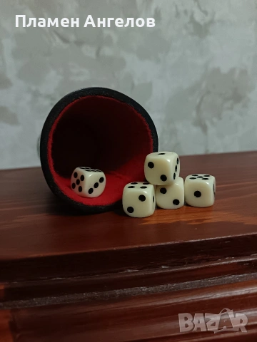Комплект за барбут със пет броя зарчета. , снимка 3 - Настолни игри - 53941354