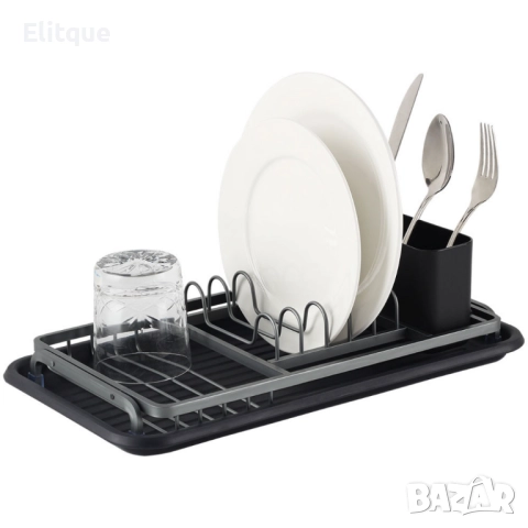 Сушилник за съдове Luigi Ferrero  42x23x12cm, черен, снимка 5 - Други стоки за дома - 52832332