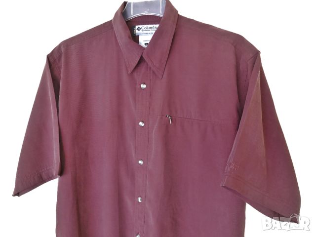 Columbia GRT Brown Bordo Trek Summer Hiking / L* / мъжка риза лятна с къс ръкав / състояние: ново, снимка 5 - Ризи - 45278177