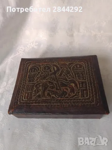 Стара Кожена Кутия, снимка 6 - Декорация за дома - 49784947