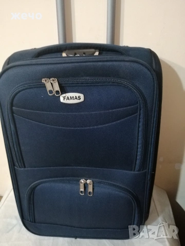 Среден текстилен пътнически куфар , снимка 3 - Куфари - 53504367