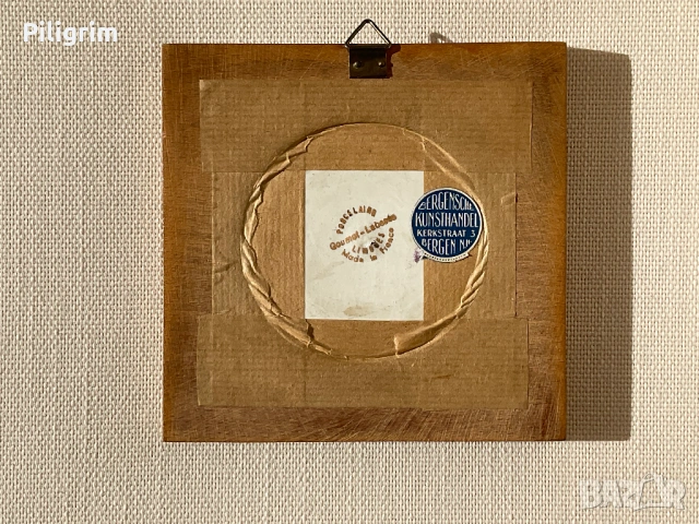 Антична порцеланова картина с дървена рамка. „Limoges“, Франция., снимка 6 - Антикварни и старинни предмети - 53838191