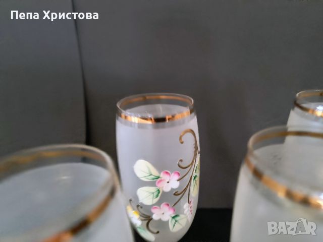Комплект от 6 броя кристални чаши , снимка 6 - Чаши - 46413835