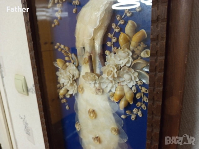 Филипинска картина от миди капиз, снимка 5 - Декорация за дома - 52237928