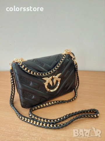 Дамска Черна чанта Пинко код SG102