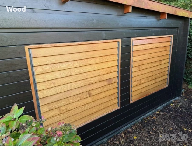 Жалюзи, ламелно ограждение за тераса, ограда, балкон и прегради 120×60 см – комплект – съвременна за, снимка 3 - Огради и мрежи - 53450697