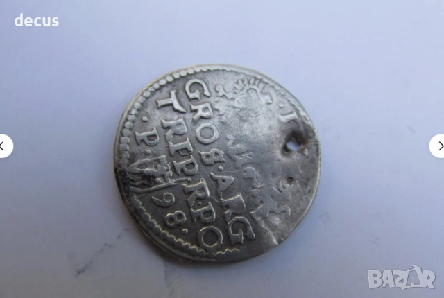 Полска сребърна монета Сигизмунд 1598 г, снимка 8 - Нумизматика и бонистика - 51464099