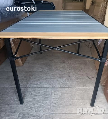 Сгъваема къмпинг маса KingCamp, голяма къмпинг маса 136 х 70 см, до 80 кг, за 4-6 души, навиващ се , снимка 8 - Къмпинг мебели - 52777101