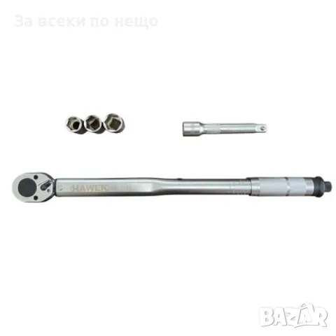 Динамометричен ключ с вложки и удължение 1/2'' 28 - 210 Nm HAWEK, снимка 2 - Други инструменти - 50348472