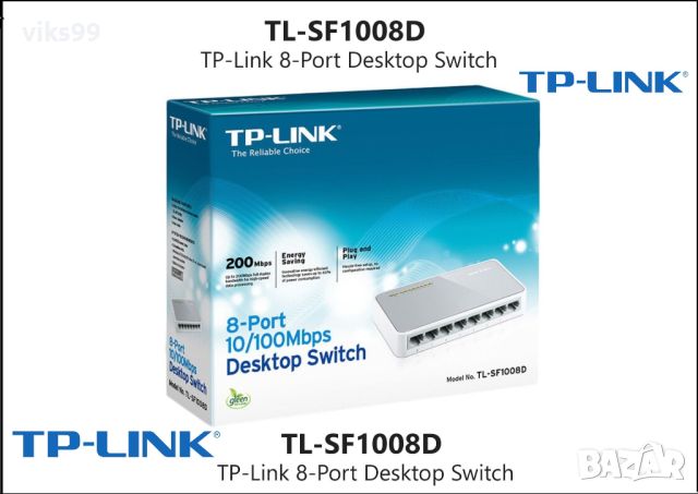 TP-Link TL-SF1008D Суич с 8 порта, снимка 1 - Суичове - 46226456